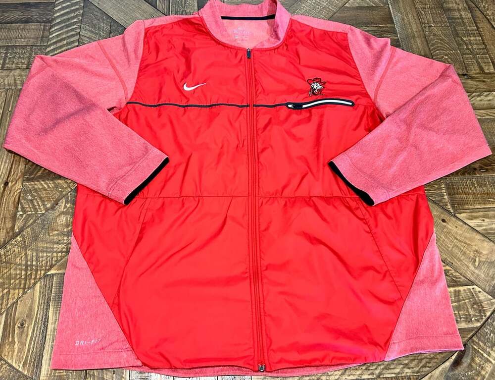 Nike Full Zip Jacket Size 2XL Red University of Oklahoma Sooners
